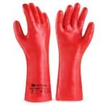 Paire de Gant PVC rouge 35Cm
