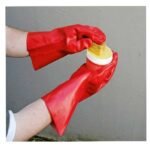 10 Paires de Gants PVC rouge 35Cm – Image 4