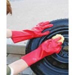 10 Paires de Gants PVC rouge 35Cm – Image 5