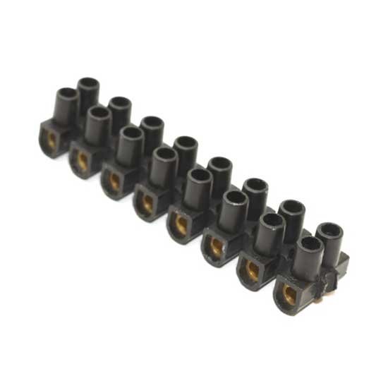 Barrette de 12 dominos électriques 2,5mm² noir