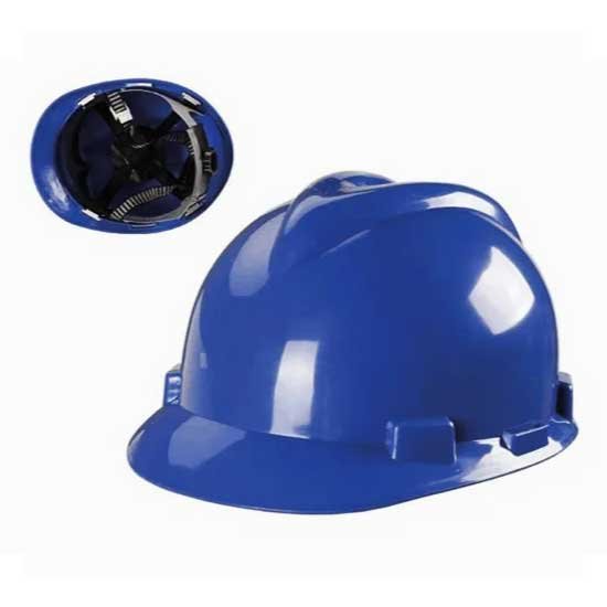 Casque de protection bleu pour chantier