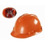 Casque de protection orange pour chantier