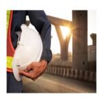 Casque de protection orange pour chantier – Image 3