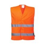 Chasuble de chantier haute visibilité orange fluo
