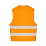 Chasuble de chantier haute visibilité orange fluo – Image 3