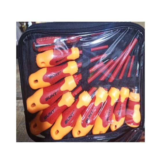 Jeu de 10 Tournevis électricien Isolés avec Testeur 10 en 1 Multi-usages